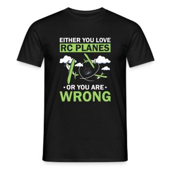 RC Airplane RC Airplane - Men's T-Shirt - black - Front - AI Model Male 178 light (178cm)