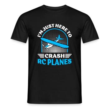 RC Airplane RC Airplane - Men's T-Shirt - black - Front - AI Model Male 178 light (178cm)