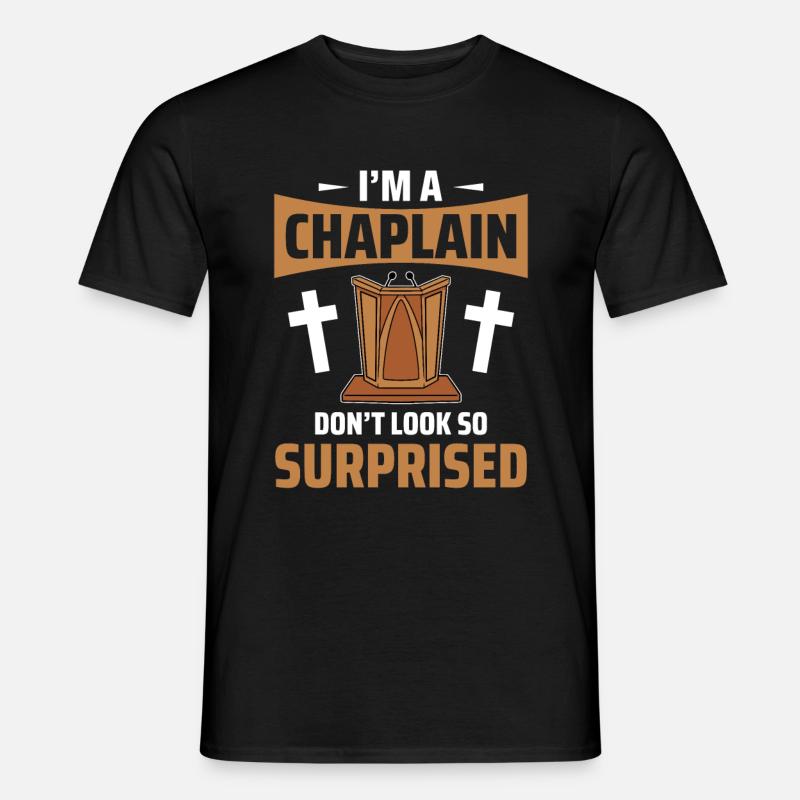 Kaplan Pfarrer - Männer T-Shirt - Schwarz