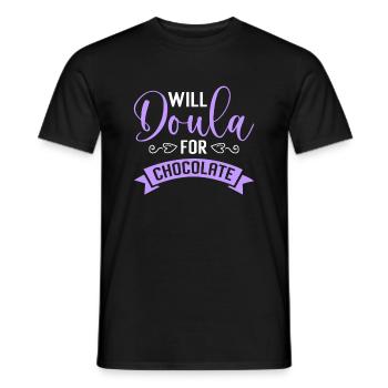 Doula infirmière sage-femme - T-shirt homme - noir - Devant - AI Model Male 178 light (178cm)