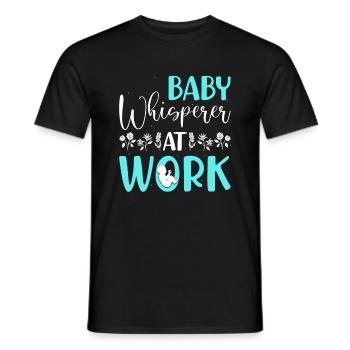 Doula infirmière sage-femme - T-shirt homme - noir - Devant - AI Model Male 178 light (178cm)