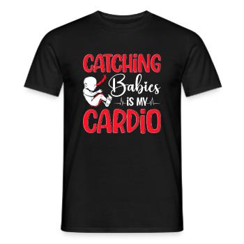 Doula infirmière sage-femme - T-shirt homme - noir - Devant - AI Model Male 178 light (178cm)