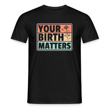 Doula Nurse Midwife - Men's T-Shirt - black - Front - AI Model Male 178 light (178cm)