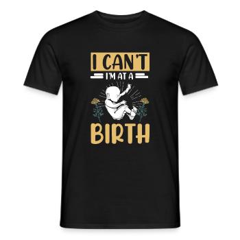 Doula infirmière sage-femme - T-shirt homme - noir - Devant - AI Model Male 178 light (178cm)