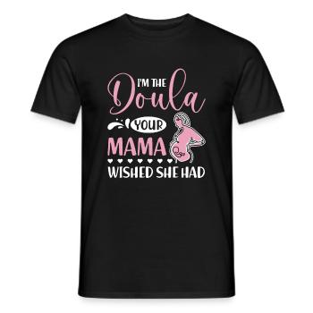 Doula infirmière sage-femme - T-shirt homme - noir - Devant - AI Model Male 178 light (178cm)