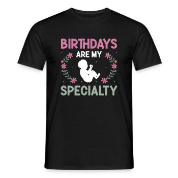 Doula infirmière sage-femme - T-shirt homme - noir - Devant - AI Model Male 178 light (178cm)