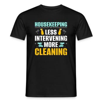 Semaine d’appréciation pour l’entretien ménager - T-shirt homme - noir - Devant - AI Model Male 178 light (178cm)