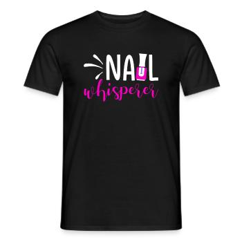 Nail Tech Manucure Technicienne des ongles - T-shirt homme - noir - Devant - AI Model Male 178 light (178cm)