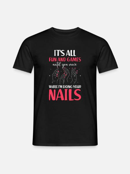Nail Tech Manicure Nail Technician - Men's T-Shirt - black