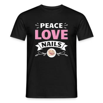 Nail Tech Manucure Technicienne des ongles - T-shirt homme - noir - Devant - AI Model Male 178 light (178cm)