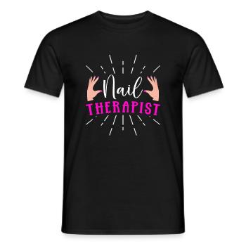 Nail Tech Manucure Technicienne des ongles - T-shirt homme - noir - Devant - AI Model Male 178 light (178cm)