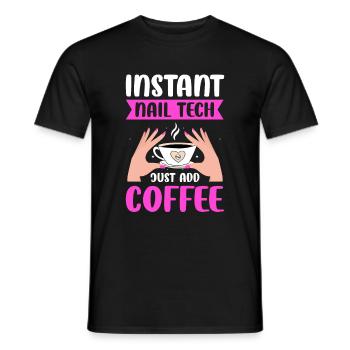 Nail Tech Manucure Technicienne des ongles - T-shirt homme - noir - Devant - AI Model Male 178 light (178cm)