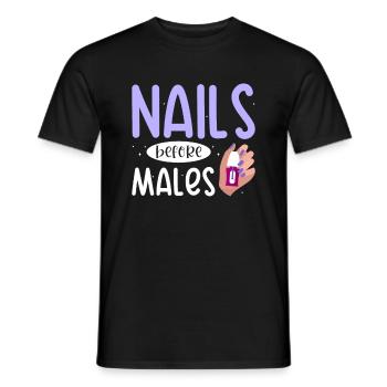 Nail Tech Maniküre Nail Technikerin - Männer T-Shirt - Schwarz - Vorne - AI Model Male 178 light (178cm)
