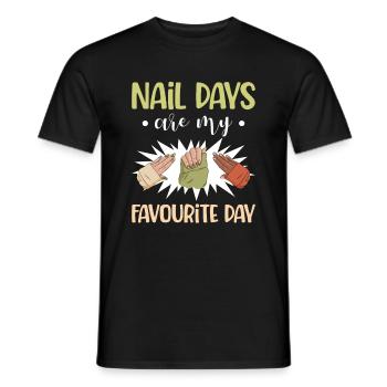 Nail Tech Manucure Technicienne des ongles - T-shirt homme - noir - Devant - AI Model Male 178 light (178cm)