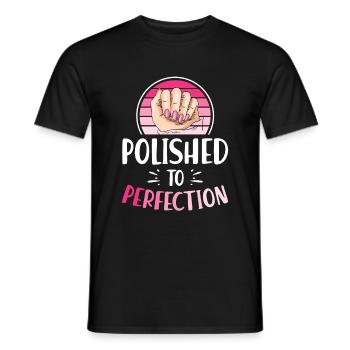 Nail Tech Manucure Prothésiste ongulaire - T-shirt homme - noir - Devant - AI Model Male 178 light (178cm)