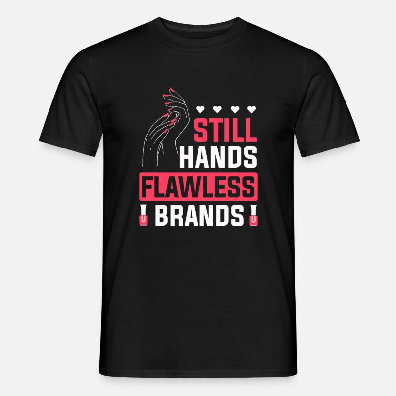 Nail Tech Maniküre Nail Technikerin - Männer T-Shirt - Schwarz