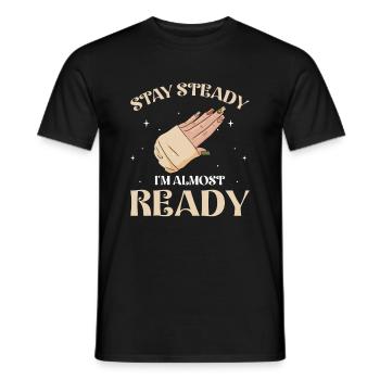 Nail Tech Manucure Technicienne des ongles - T-shirt homme - noir - Devant - AI Model Male 178 light (178cm)