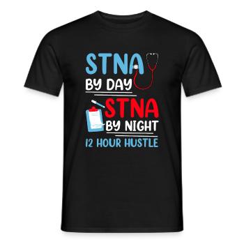 STNA Certified Nursing Assistant - Men's T-Shirt - black - Front - AI Model Male 178 light (178cm)