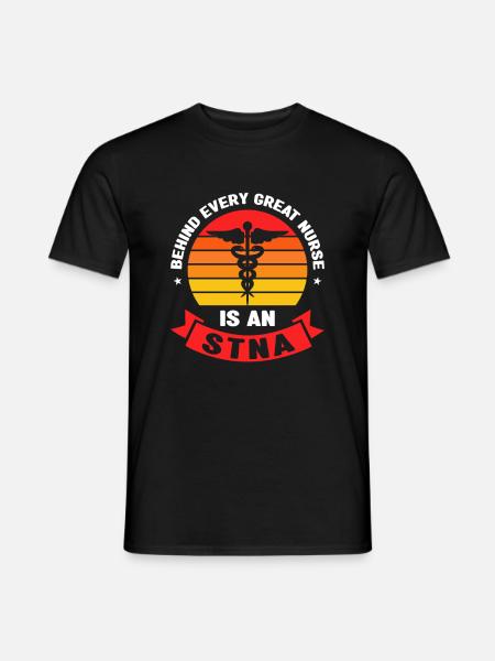 STNA Certified Nursing Assistant - Men's T-Shirt - black