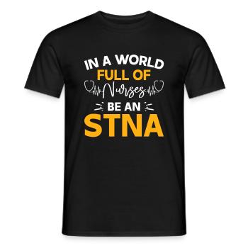 STNA Certified Nursing Assistant - Men's T-Shirt - black - Front - AI Model Male 178 light (178cm)