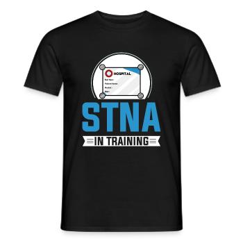 STNA Certified Nursing Assistant - Men's T-Shirt - black - Front - AI Model Male 178 light (178cm)