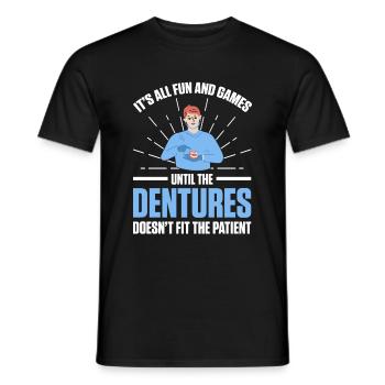 Prothésiste dentaire Prothésiste dentaire - T-shirt homme - noir - Devant - AI Model Male 178 light (178cm)