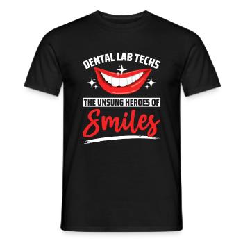 Prothésiste dentaire Prothésiste dentaire - T-shirt homme - noir - Devant - AI Model Male 178 light (178cm)