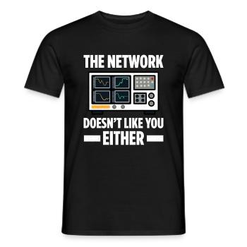 Amministratore di rete Amministratore di sistema Rete - T-shirt uomo - nero - Fronte - AI Model Male 178 light (178cm)
