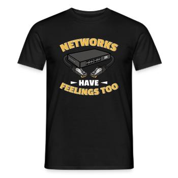 Amministratore di rete Amministratore di sistema Rete - T-shirt uomo - nero - Fronte - AI Model Male 178 light (178cm)