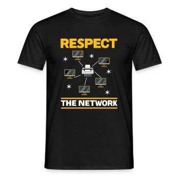 Amministratore di rete Amministratore di sistema Rete - T-shirt uomo - nero - Fronte - AI Model Male 178 light (178cm)