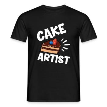 Cake Artist Cake Decorator Decorator B - Men's T-Shirt - black - Front - AI Model Male 178 light (178cm)