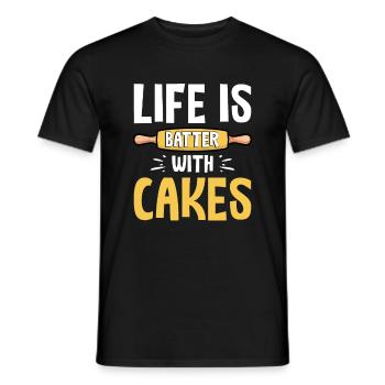 Cake Artist Cake Decorator Cake Decorator B - Men's T-Shirt - black - Front - AI Model Male 178 light (178cm)