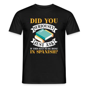 Spanish Teacher Maestra Bilingual Teacher - Men's T-Shirt - black - Front - AI Model Male 178 light (178cm)