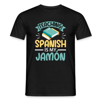 Spanish Teacher Maestra Bilingual Teacher - Men's T-Shirt - black - Front - AI Model Male 178 light (178cm)