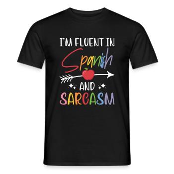 Spanish Teacher Maestra Bilingual Teacher - Men's T-Shirt - black - Front - AI Model Male 178 light (178cm)