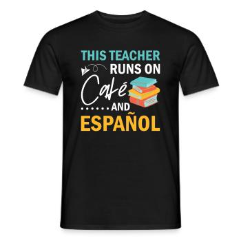 Spanish Teacher Maestra Bilingual Teacher - Men's T-Shirt - black - Front - AI Model Male 178 light (178cm)