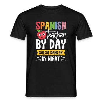 Spanish Teacher Maestra Bilingual Teacher - Men's T-Shirt - black - Front - AI Model Male 178 light (178cm)