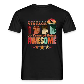 Jahrgang 195 Geburtstag 70 Jahre Großartigkeit - Männer T-Shirt - Schwarz - Vorne - AI Model Male 178 light (178cm)