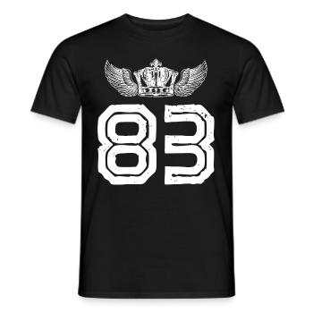 83 Couronne numérique - T-shirt homme - noir - Devant - AI Model Male 178 light (178cm)