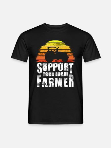 Support Farmer Protests Agrar Europe Demonstration - Men's T-Shirt - black