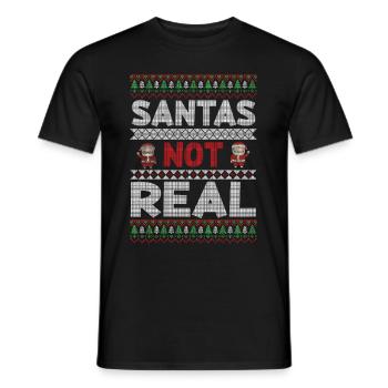 Pull de Noël moche - T-shirt homme - noir - Devant - AI Model Male 178 light (178cm)