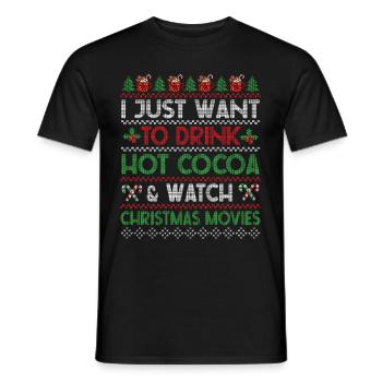 Christmas outfit with cool saying - Men's T-Shirt - black - Front - AI Model Male 178 light (178cm)