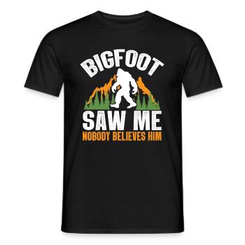 Équipe de recherche Sasquatch Bigfoot - T-shirt homme - noir - Devant - AI Model Male 178 light (178cm)