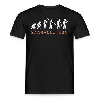 Saarvolution - Revolution im Style - Männer T-Shirt - Schwarz - Vorne - AI Model Male 178 light (178cm)