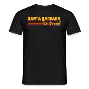 Santa Barbara Kalifornien Retro und Vintage Design - Männer T-Shirt - Schwarz - Vorne - AI Model Male 178 light (178cm)