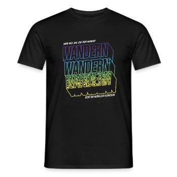 Wandern - Männer T-Shirt - Schwarz - Vorne - AI Model Male 178 light (178cm)
