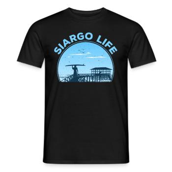 Surfen auf der Insel Siargao - Männer T-Shirt - Schwarz - Vorne - AI Model Male 178 light (178cm)