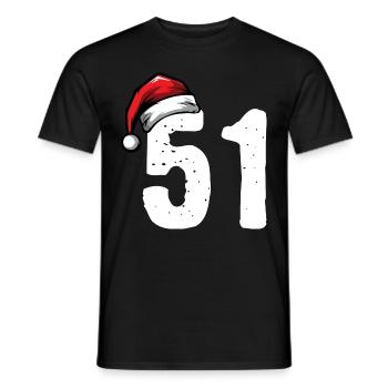 51 Zahl Weihnachten - Männer T-Shirt - Schwarz - Vorne - AI Model Male 178 light (178cm)