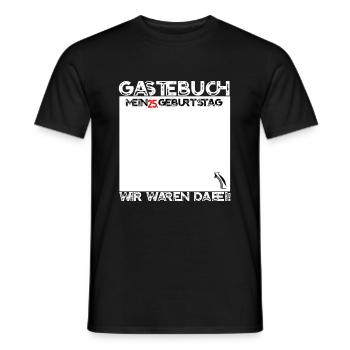 25. Geburtstag Mann Frau 25 Jahre Deko Lustig - Men's T-Shirt - black - Front - AI Model Male 178 light (178cm)