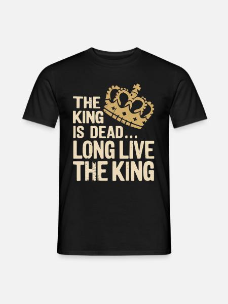Kongen er død længe leve kongen Citat Ordsprog - Mænd T-shirt - sort